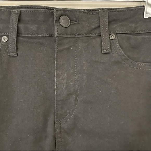 Just Black Denim A-Line Raw Hem Mini Denim Skirt Black, Never Worn - Picture 2 of 8